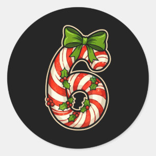 Lustiges Six Seven 6 7 Meme Design Weihnachten für Runder Aufkleber