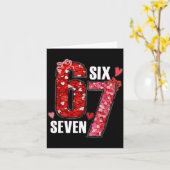 Lustiges Six Seven 6 7 Meme für Männer Frauen Kind Karte (Gelbe Blume)