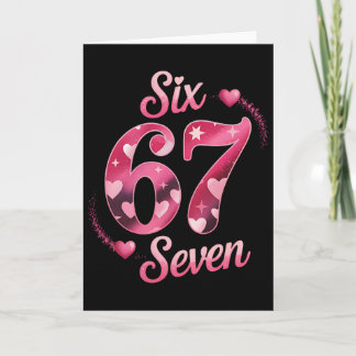 Lustiges Six Seven 6 7 Meme für Männer Frauen Kind Karte