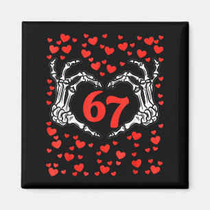 Lustiges Six Seven 6 7 Meme für Männer Frauen Kind Magnet