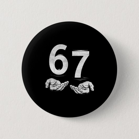 Lustiges Six Seven 6 7 Meme Gen Alpha Slang 6 7 Hä Button (Vorderseite)