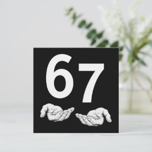 Lustiges Six Seven 6 7 Meme Gen Alpha Slang 6 7 Hä Feiertagskarte