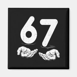 Lustiges Six Seven 6 7 Meme Gen Alpha Slang 6 7 Hä Magnet