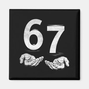Lustiges Six Seven 6 7 Meme Gen Alpha Slang 6 7 Hä Magnet