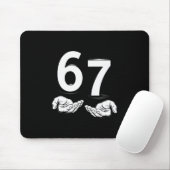 Lustiges Six Seven 6 7 Meme Gen Alpha Slang 6 7 Hä Mousepad (Mit Mouse)