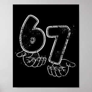Lustiges Six Seven 6 7 Meme Gen Alpha Slang 6 7 Hä Poster