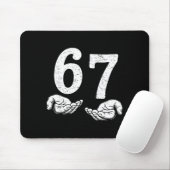 Lustiges Six Seven 6 7 Meme Gen Alpha Slang 6 7 Me Mousepad (Mit Mouse)
