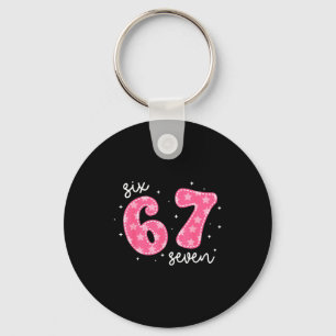 Lustiges Six Seven 6 7 Meme Gen Alpha Slang 6 7 Nk Schlüsselanhänger