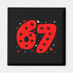 Lustiges Six Seven 6 7 Meme Gen Alpha Slang 6 7 Va Magnet