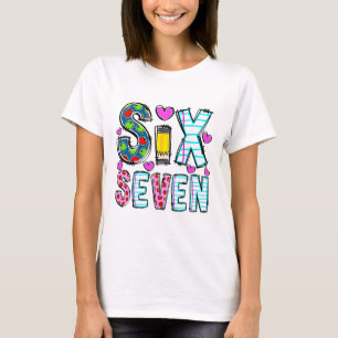 Lustiges Six Seven 6 7 Meme Lehrer T-Shirt für Män