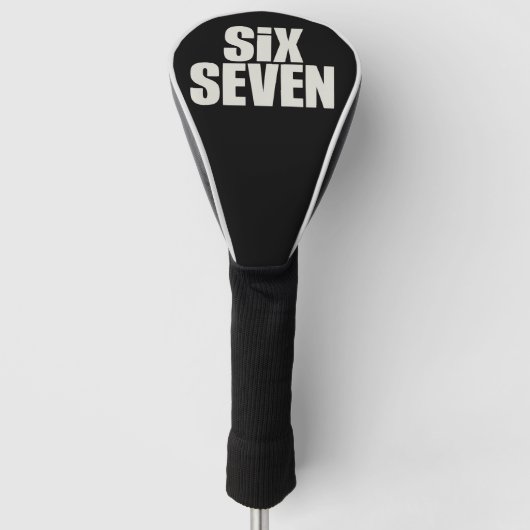 Lustiges Six Seven 6 7 Meme-Spruch Golf Headcover (Vorderseite)