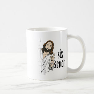 Lustiges Six Seven Brainrot Meme 6 7 Viral Gen Z 6 Kaffeetasse
