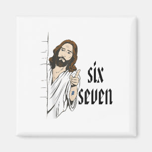 Lustiges Six Seven Brainrot Meme 6 7 Viral Gen Z 6 Magnet