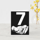 Lustiges Six Seven Gen Alpha Slang Meme 6 7 passen Karte (Gelbe Blume)