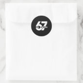 Lustiges Six Seven Meme Design 6 7 Meme  Runder Aufkleber (Tasche)