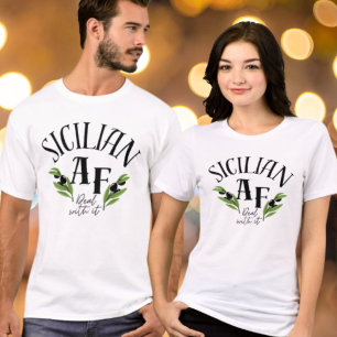 Lustiges "Sizilianisch AF - Komm damit klar"-Erbe  Tri-Blend Shirt