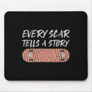 Lustiges Skate-Design mit Distressed-Look, cooles Mousepad
