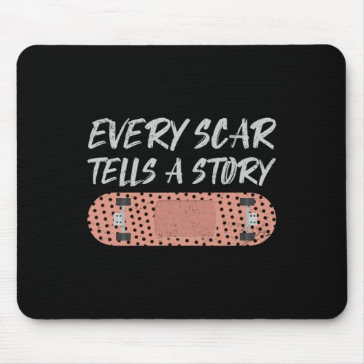 Lustiges Skate-Design mit Distressed-Look, cooles Mousepad (Vorne)