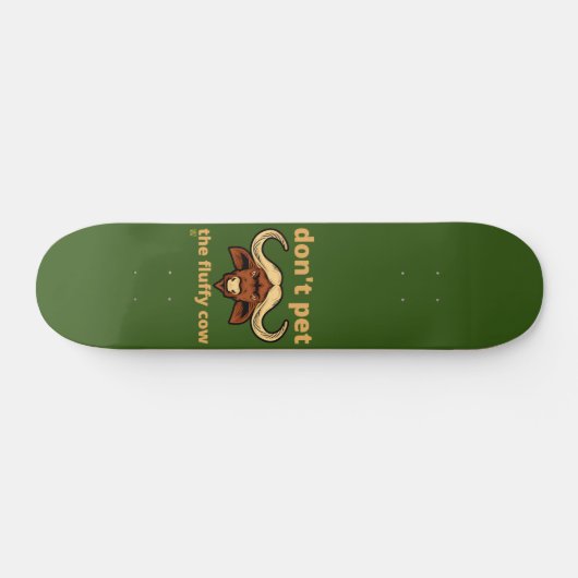 lustiges Skateboard "FLUFFY COW" (Horizontal)