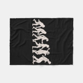 Lustiges Skateboarding-Evolutionsdesign für Skateb Fleecedecke (Vorderseite (Horizontal))