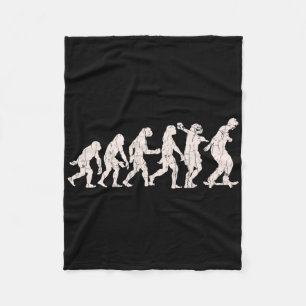 Lustiges Skateboarding-Evolutionsdesign für Skateb Fleecedecke