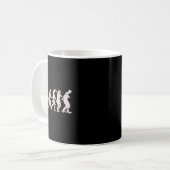 Lustiges Skateboarding-Evolutionsdesign für Skateb Kaffeetasse (Vorderseite Links)