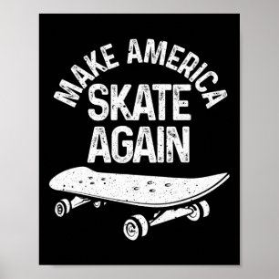 Lustiges Skateboarding-Geschenk Männer Frauen Cool Poster