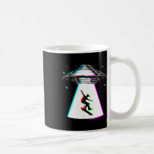 Lustiges Skateboarding-Ufo-Skater-Alien-Entführung Kaffeetasse