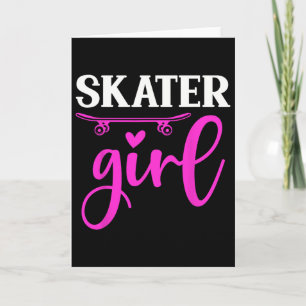 Lustiges Skater-Mädchen Skateboard-Liebhaber Skate Karte