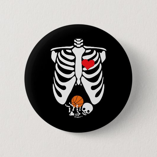 Lustiges Skelett Button (Vorderseite)