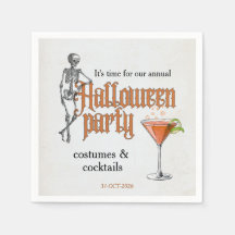 Lustiges Skelett-Cocktail-Büro-Halloween-Party