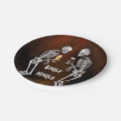 Lustiges Skelett-Cocktail-Party-Papierplatte Pappteller (Schrägansicht)