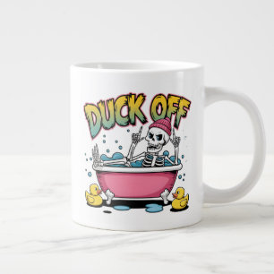 Lustiges Skelett-Design "Duck Off" - 61161 Jumbo-Tasse
