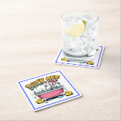 Lustiges Skelett-Design "Duck Off" - 61161 Rechteckiger Pappuntersetzer (Vor Ort)