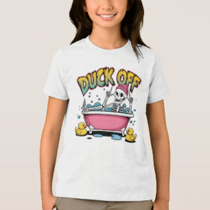 Lustiges Skelett-Design "Duck Off" - 61161 Tri-Blend Shirt