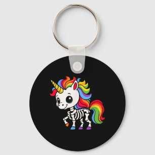 Lustiges Skelett Einhorn Liebhaber Halloween Kostü Schlüsselanhänger