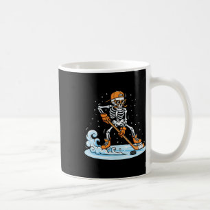 Lustiges Skelett-Eishockey-Halloween-Spooky-Spiele Kaffeetasse