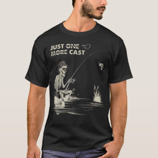 Lustiges Skelett Fischen Nur Noch Ein Wurf T-Shirt