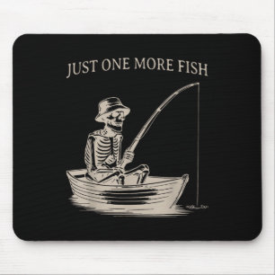 Lustiges Skelett Fischen Nur Noch Einen Fisch Boot Mousepad