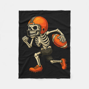 Lustiges Skelett-Fußball-Halloween-Kostüm für Männ Fleecedecke