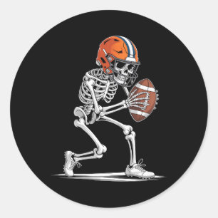 Lustiges Skelett Fußball Halloween Kostüm Jungen K Runder Aufkleber