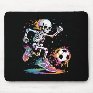 Lustiges Skelett Fußball Tropf Tröpfelnder Junge J Mousepad