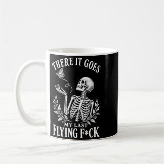 Lustiges Skelett Gothic Letztes Fliegendes Sarkast Kaffeetasse