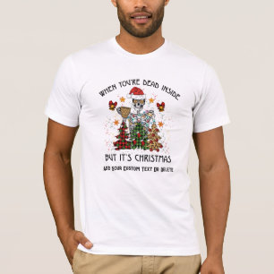 Lustiges Skelett Gruselige Stimmung Totenkopf Weih T-Shirt