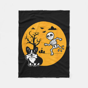 Lustiges Skelett-Knochen-Hunde-Liebhaber-Shirt Hal Fleecedecke