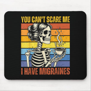 Lustiges Skelett Migräne-Bewusstsein Kopfschmerzen Mousepad