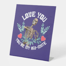 Lustiges Skelett Valentinstag Rib Mate Goth Humor