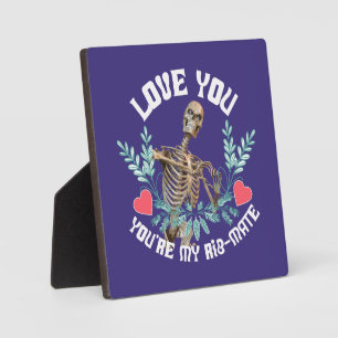 Lustiges Skelett Valentinstag Rip Kumpel Goth Humo Fotoplatte