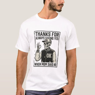 Lustiges Skelett-Vater sagt Ja Vintage-Shirt-Desig T-Shirt