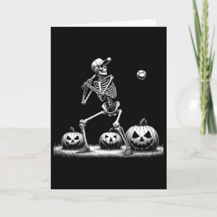 Lustiges Skelett verkauft Spieler Halloween Männer Karte